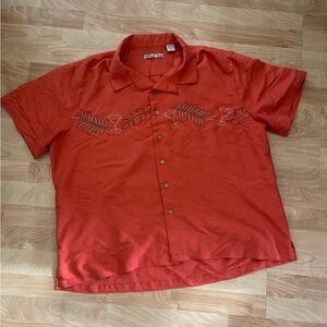 Batik Bay Martini and palm mens button down shirt XXL